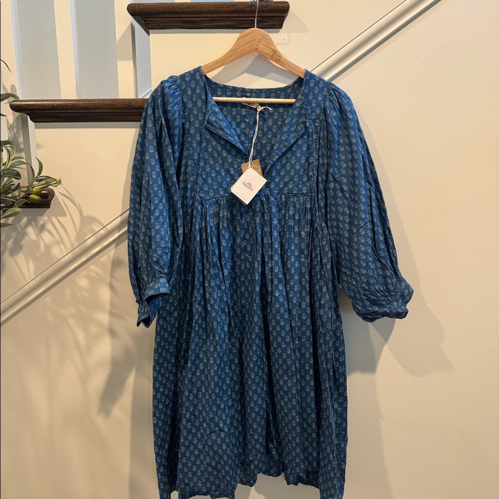 Faherty 3/4 length sleeve dress-M
